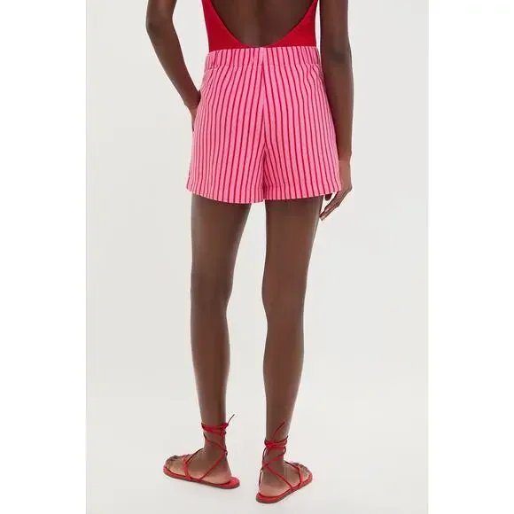 TUCKERNUCK Pink and Red Stripe Pique Wyatt Shorts Size XL NWT